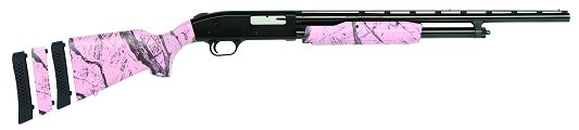 Mossberg 500 Pump 20 Gauge 22" Barrel 3" Chamber Pink Marble Synthetic Blue Finish